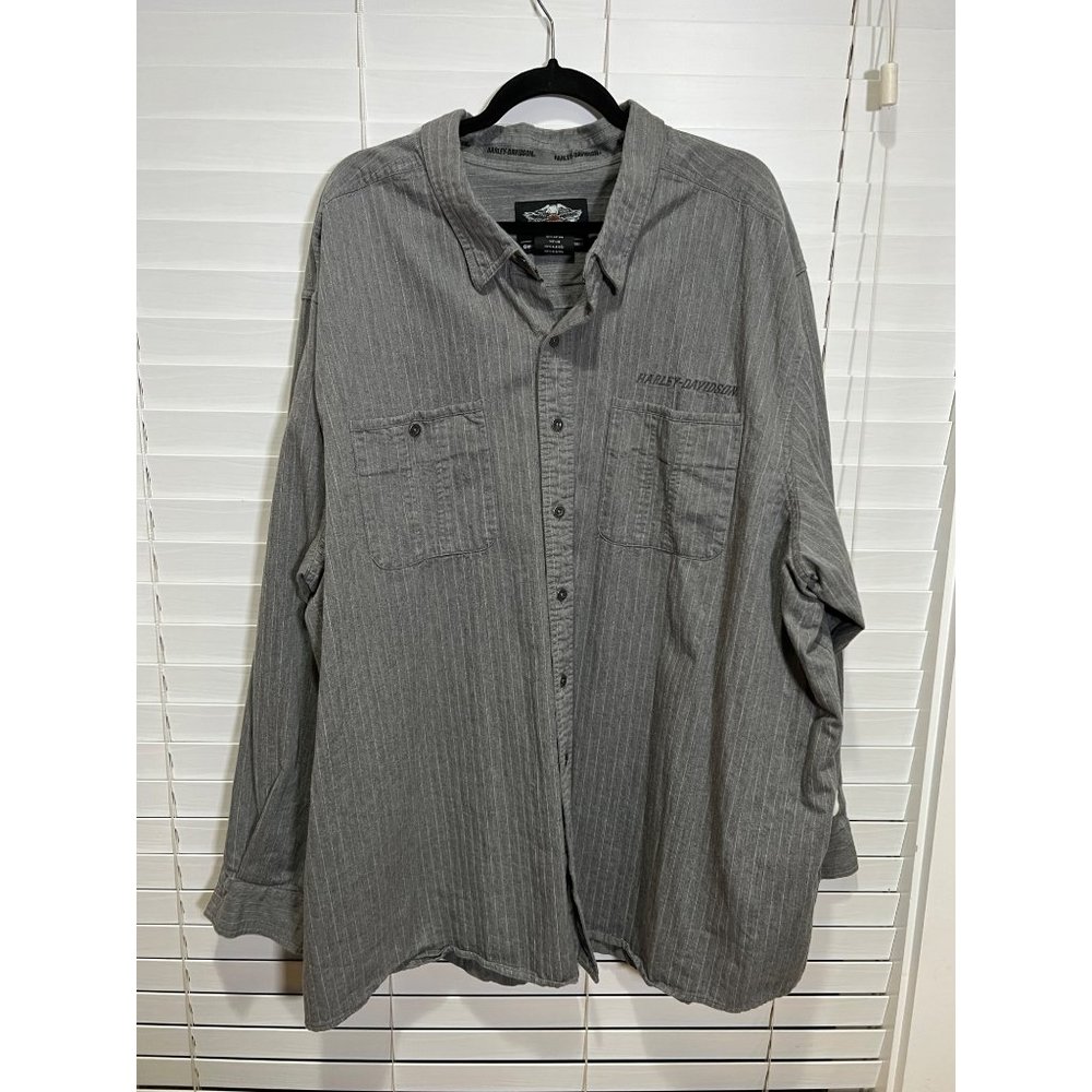 Harley Davidson Long Sleeve Button Up Shirt -‎ Size 5XL